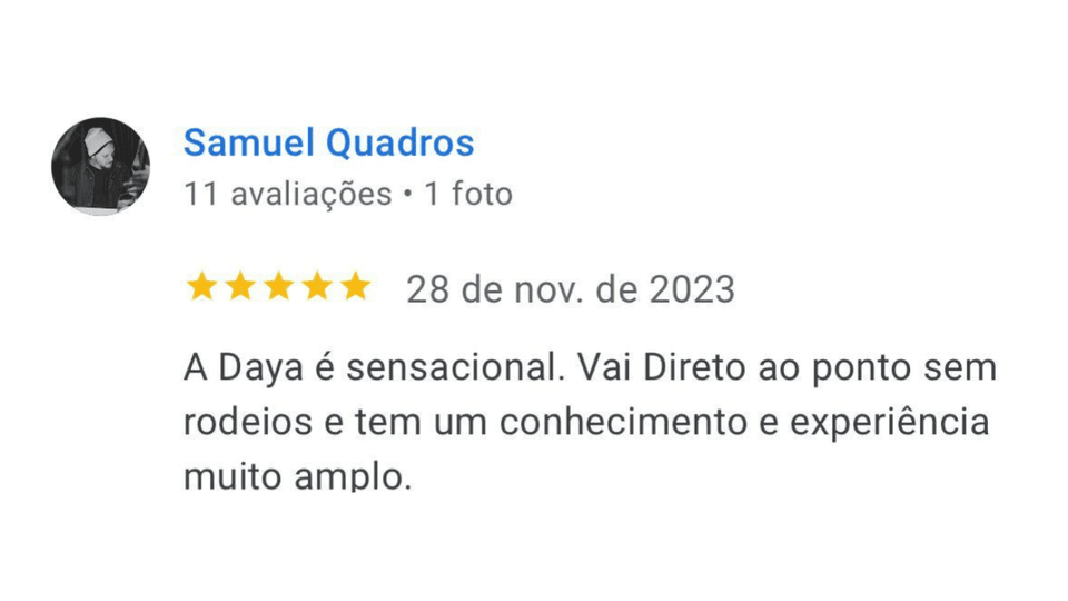 Avaliação 1 no Google