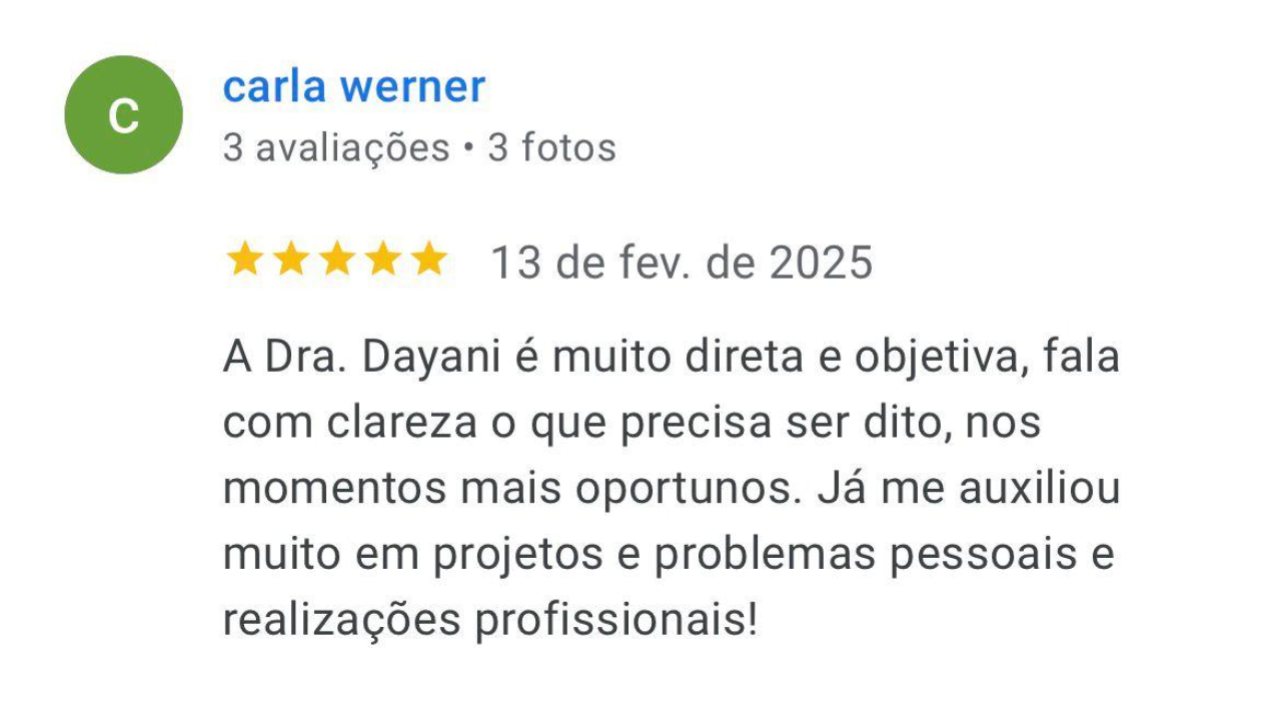 Avaliação 2 no Google