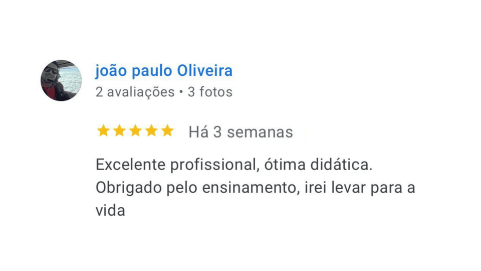 Avaliação 4 no Google