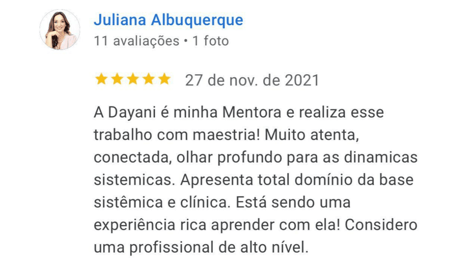 Avaliação 5 no Google