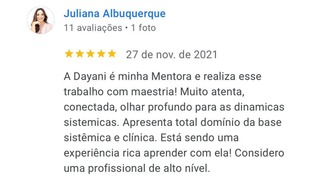 Avaliação 5 no Google